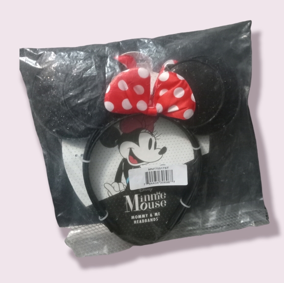 DISNEY MINNIE MOUSE EARS HEADBANDS SET MOMMY & ME - Picture 2 of 2